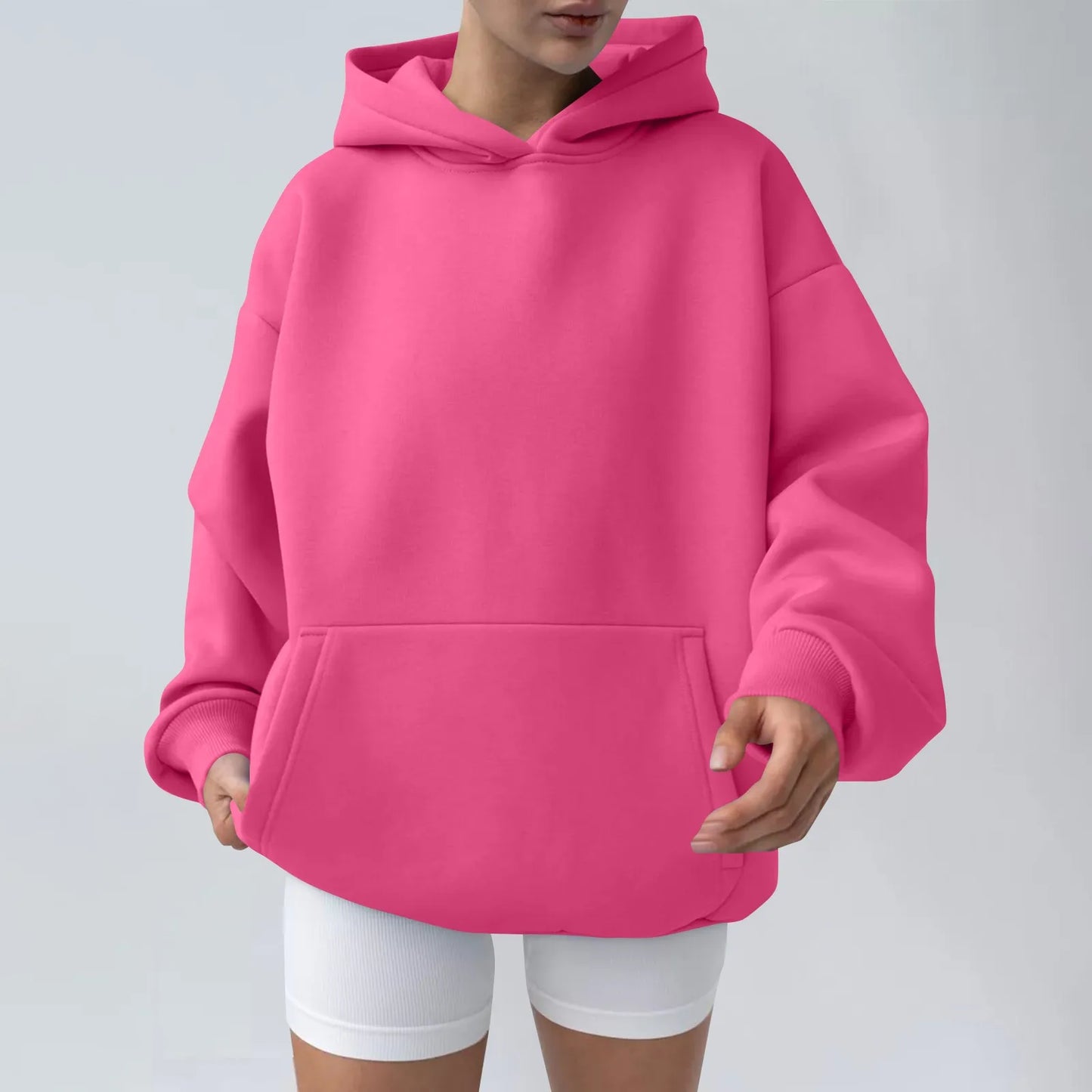 Trendy Solid Color Sports Hoodies | Fleece Sweatshirts for Men & Women | Couple Pullover for Spring & Autumn - FitZone360