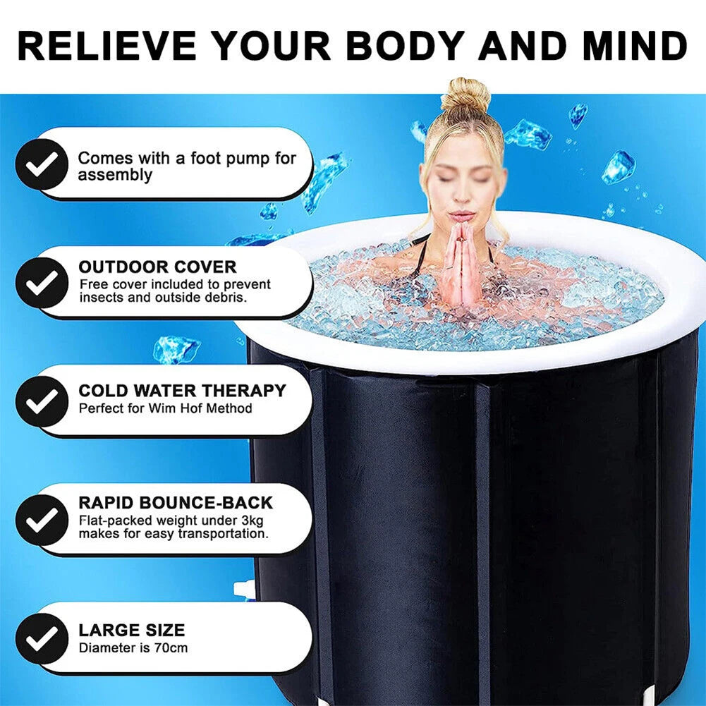 Portable Ice Bath Tub – Cold Water Therapy for Recovery & Performance ❄️🏋️♂️ - FitZone360