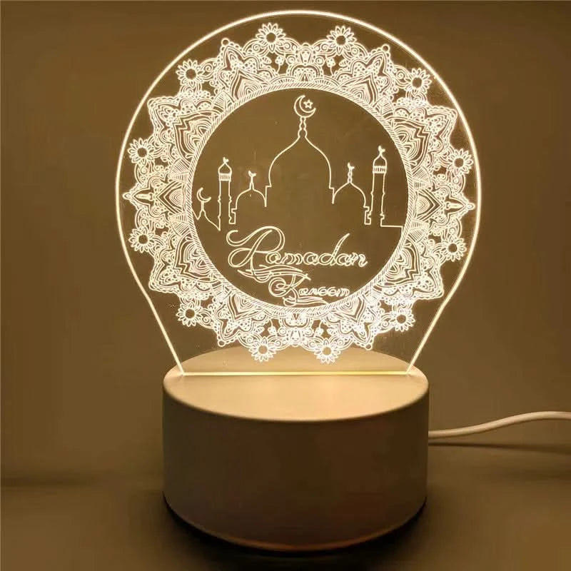 Gold Moon & Star Night Light | Decorative USB Lamp for Festivals or Home Décor - FitZone360