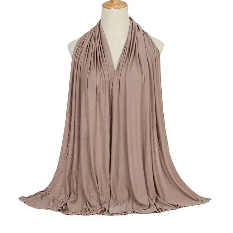🌙 Soft Modal Cotton Jersey Hijab Scarf – 170x60cm - FitZone360