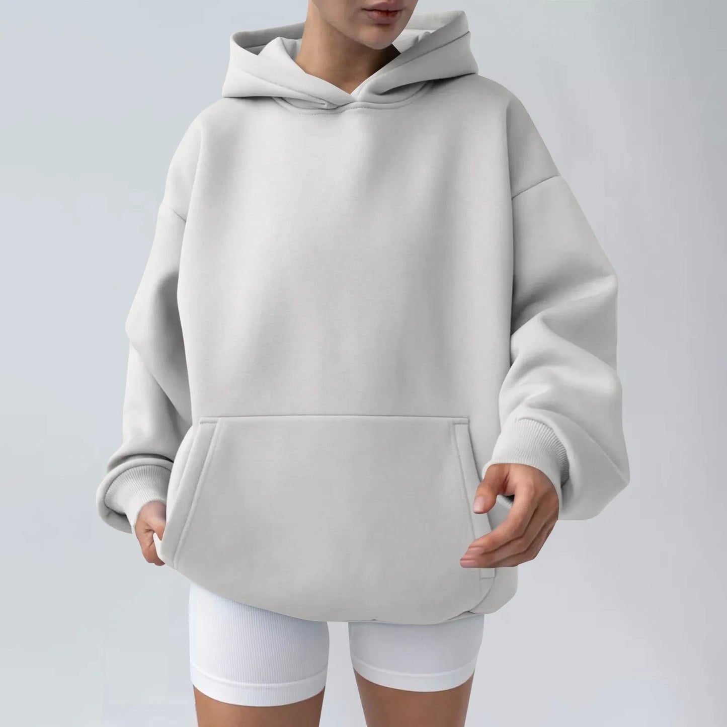 Trendy Solid Color Sports Hoodies | Fleece Sweatshirts for Men & Women | Couple Pullover for Spring & Autumn