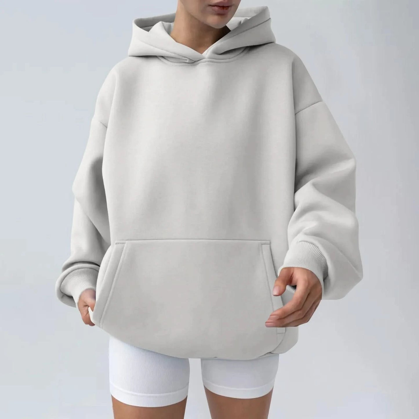 Trendy Solid Color Sports Hoodies | Fleece Sweatshirts for Men & Women | Couple Pullover for Spring & Autumn - FitZone360