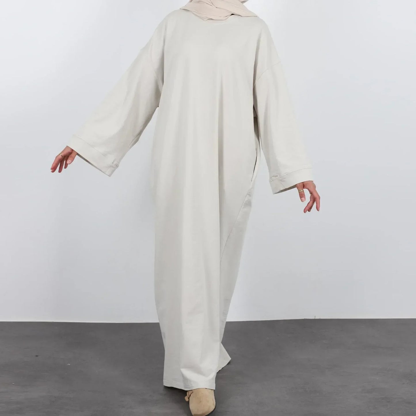 Casual Muslim Abaya Sweatshirt Dress for Women | Modest Daily Wear - FitZone360