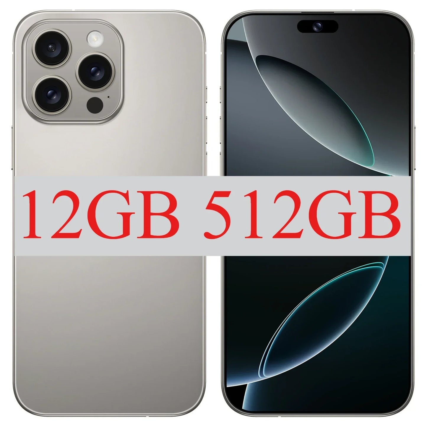 I16 Pro Max 7.3" HD 5G Smartphone | Global Android 14 Mobile Phone with Dual SIM, 8000mAh Battery, Unlocked 4G/5G Cellphone - FitZone360