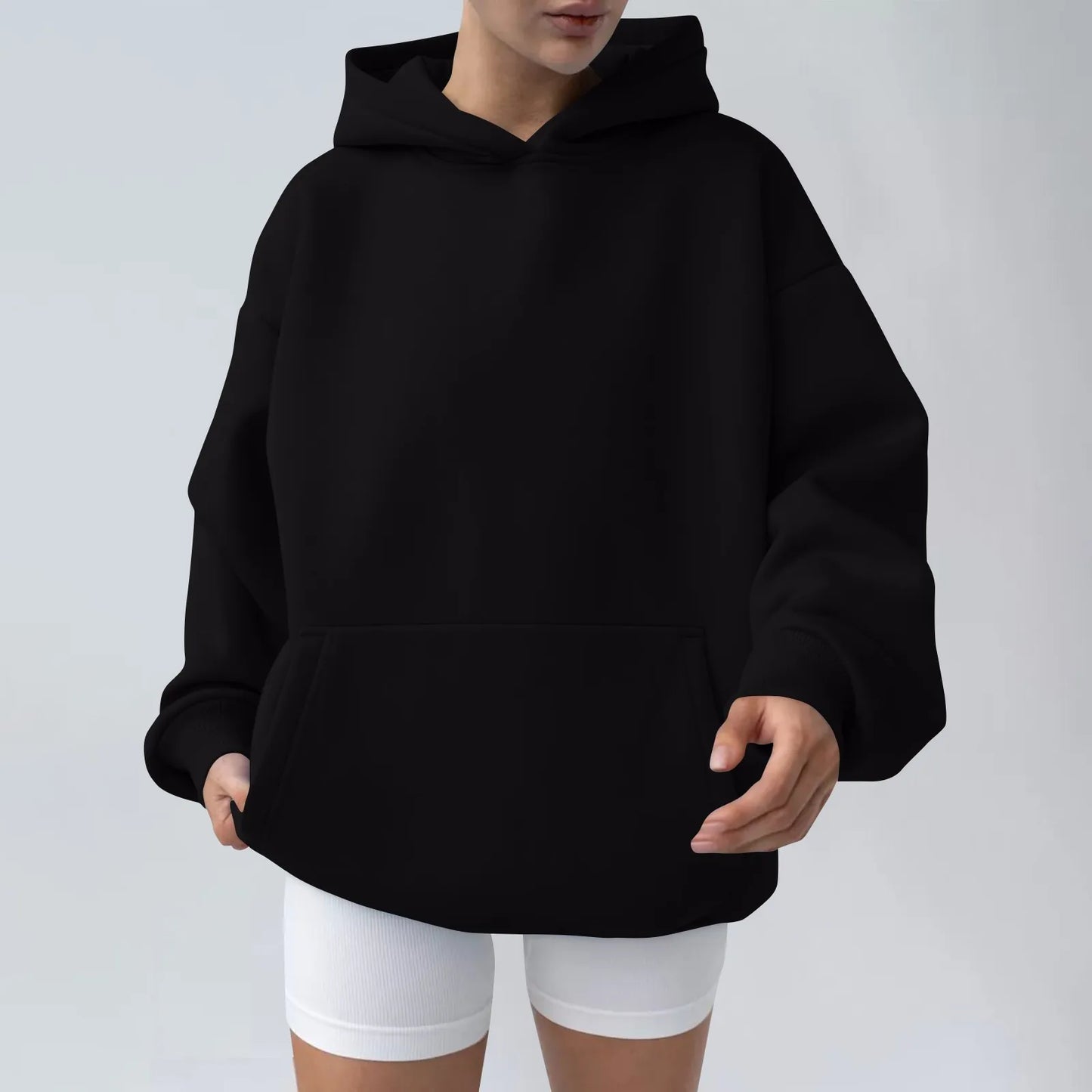 Trendy Solid Color Sports Hoodies | Fleece Sweatshirts for Men & Women | Couple Pullover for Spring & Autumn