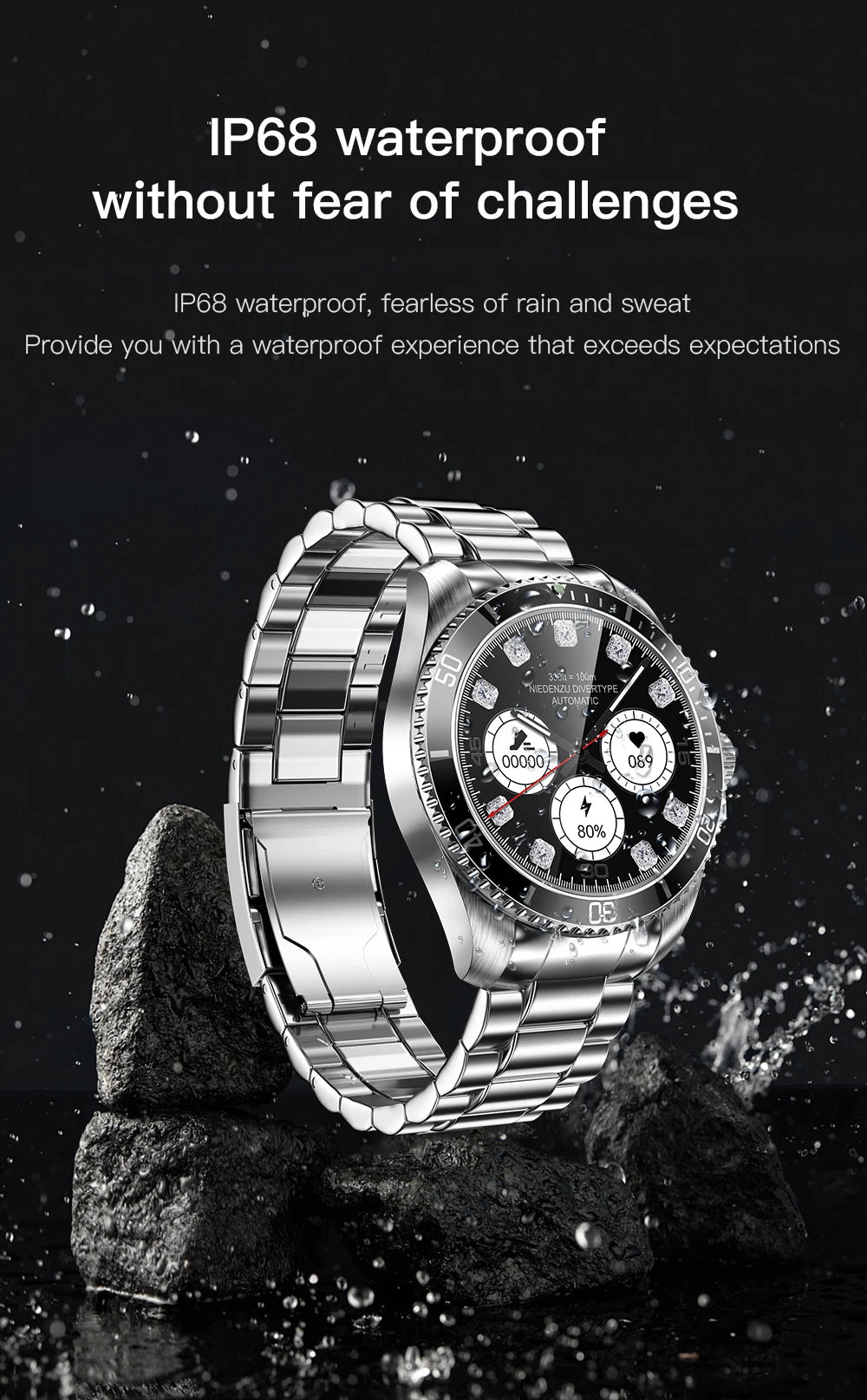 Smartwatch Luxury Rolex-Inspired | 1.43" HD AMOLED, GPS, Bluetooth Call, Health & Fitness Tracker for iOS & Android ⌚🌐 - FitZone360