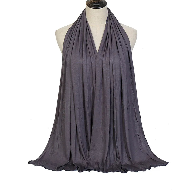 🌙 Soft Modal Cotton Jersey Hijab Scarf – 170x60cm - FitZone360