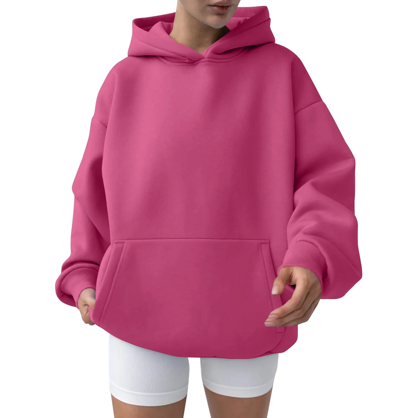 Trendy Solid Color Sports Hoodies | Fleece Sweatshirts for Men & Women | Couple Pullover for Spring & Autumn - FitZone360