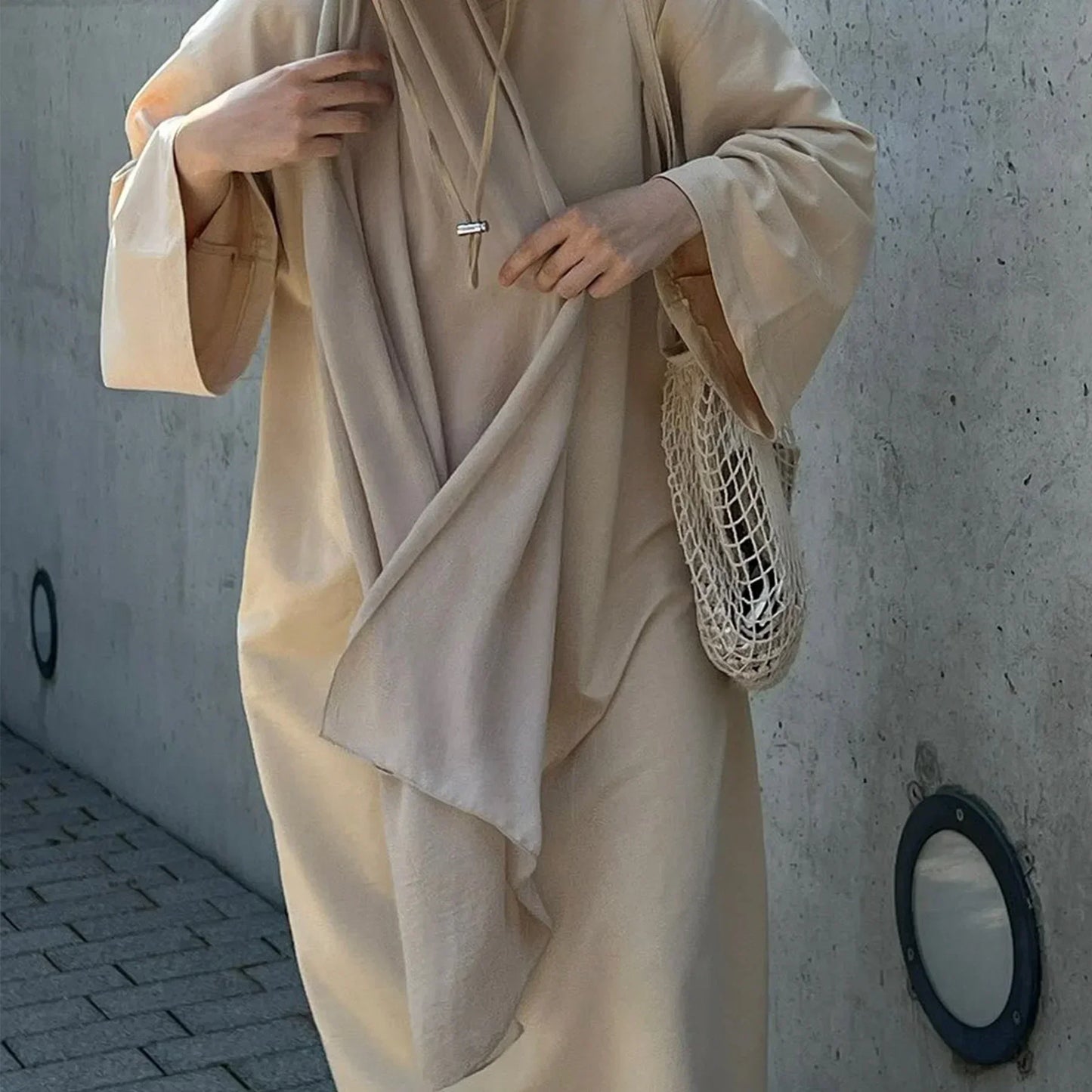 Casual Muslim Abaya Sweatshirt Dress for Women | Modest Daily Wear - FitZone360