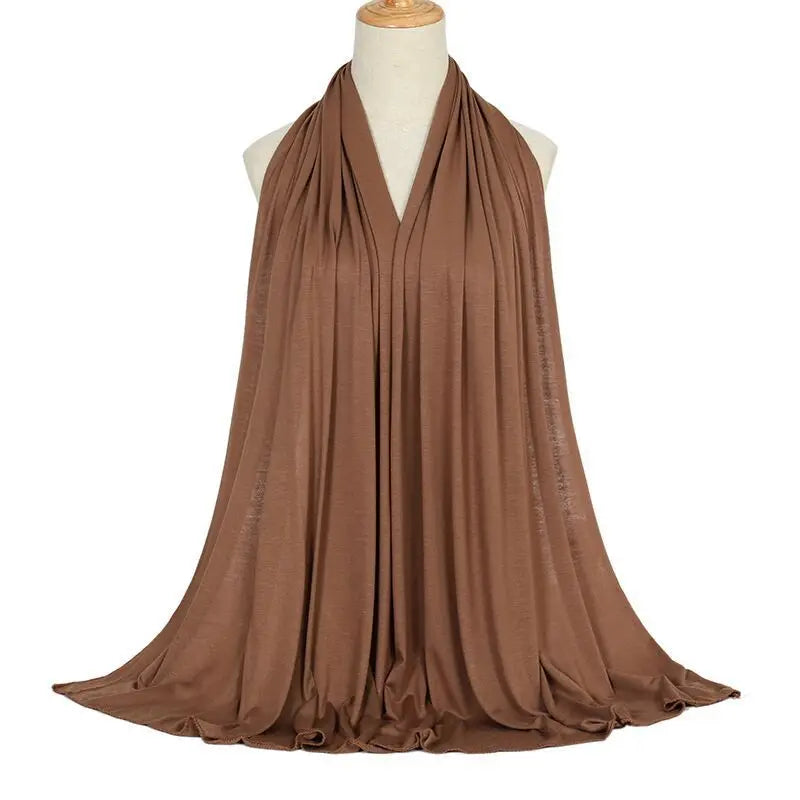 🌙 Soft Modal Cotton Jersey Hijab Scarf – 170x60cm - FitZone360