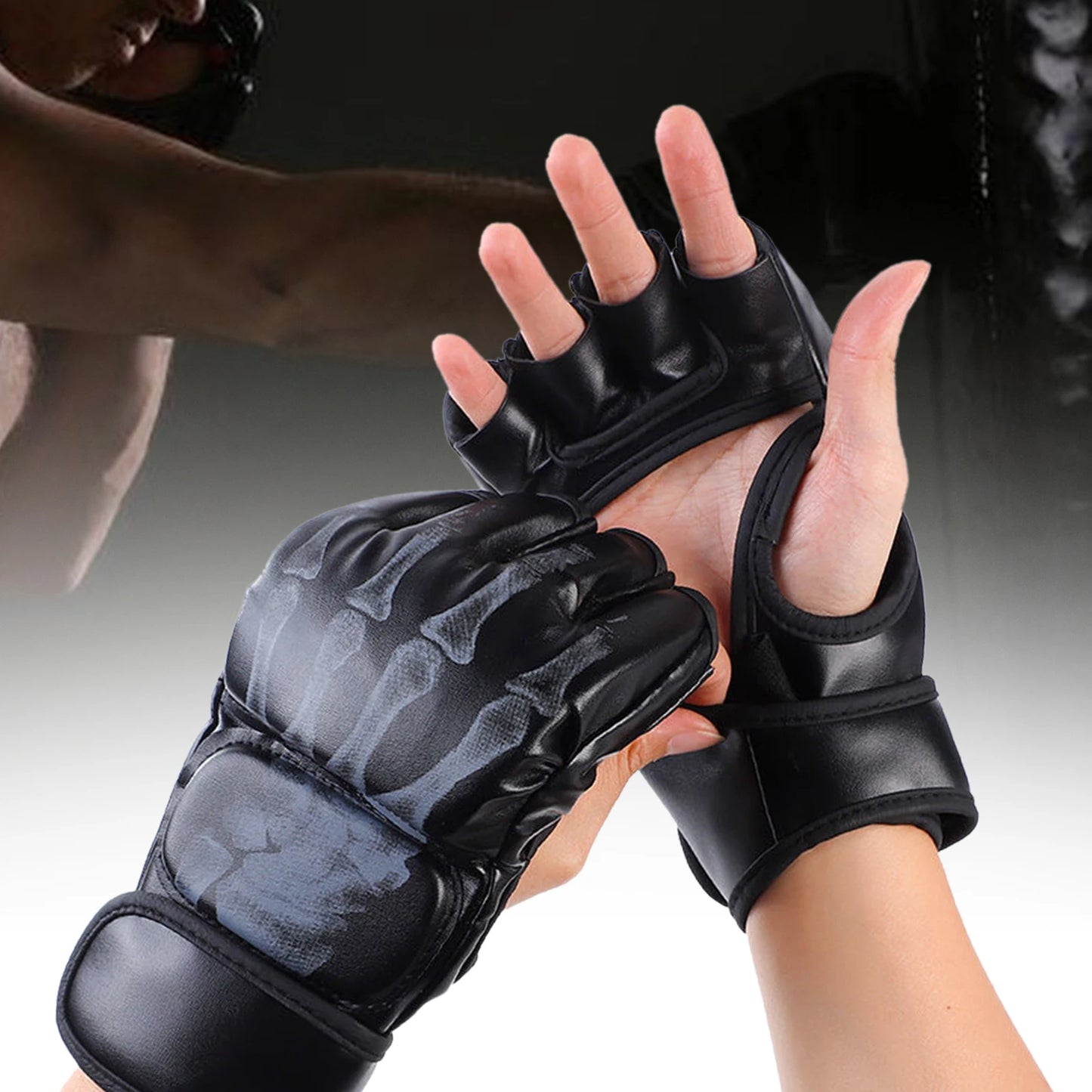 MMA 4oz Boxing UFC Style Mixed Martial Arts Gloves for Men/Women/Kids - FitZone360