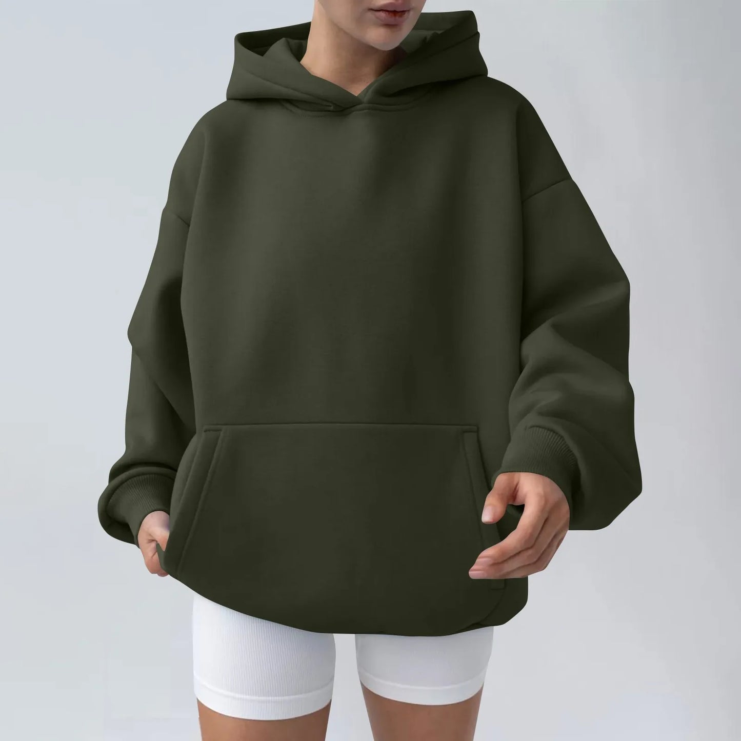 Trendy Solid Color Sports Hoodies | Fleece Sweatshirts for Men & Women | Couple Pullover for Spring & Autumn