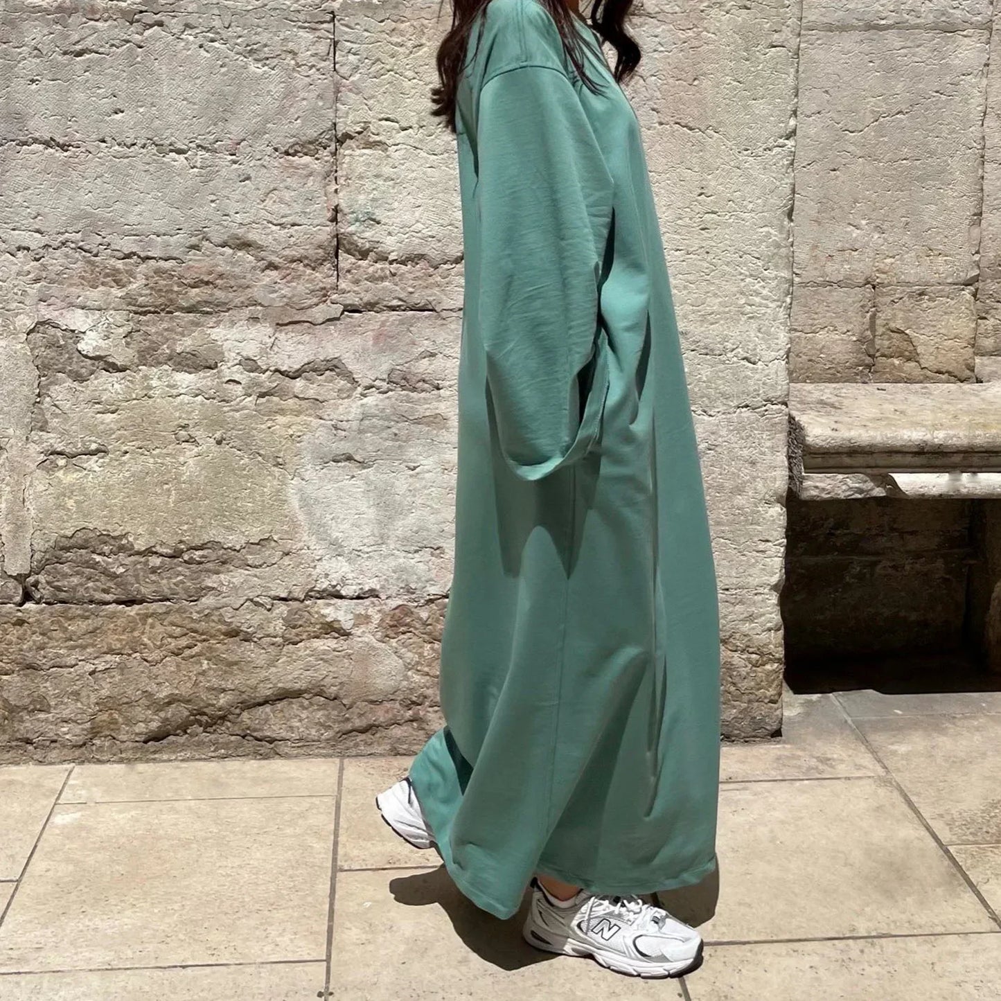Casual Muslim Abaya Sweatshirt Dress for Women | Modest Daily Wear - FitZone360
