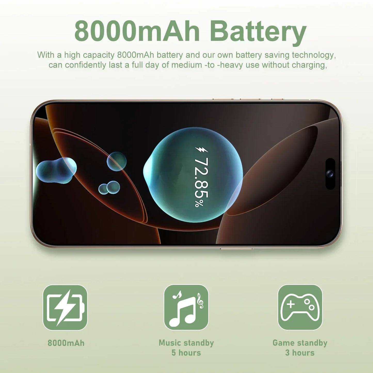 I16 Pro Max 7.3" HD 5G Smartphone | Global Android 14 Mobile Phone with Dual SIM, 8000mAh Battery, Unlocked 4G/5G Cellphone - FitZone360