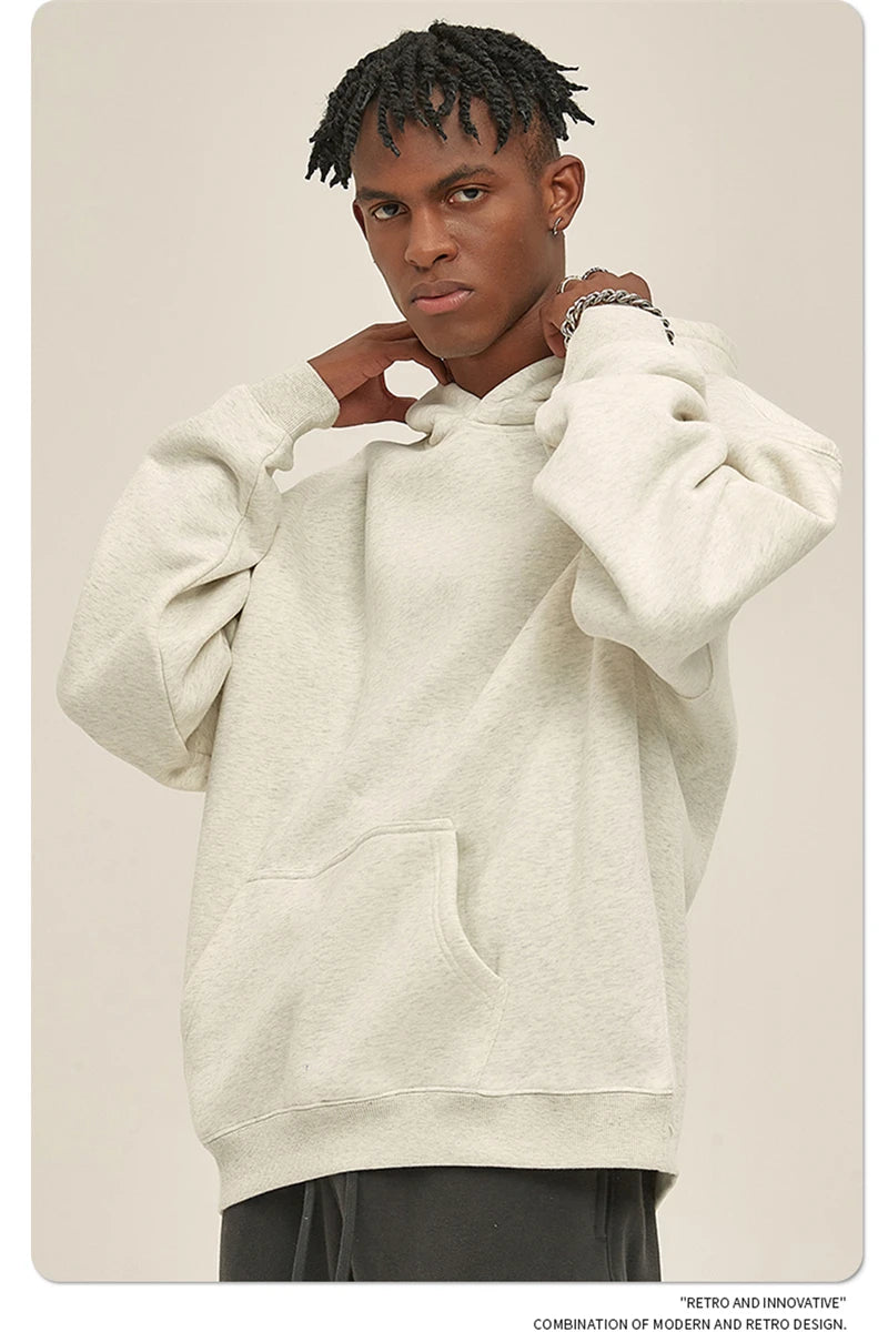 Fleece Hooded Sweatshirt | Unisex Oversized Winter Hoodie Pullover