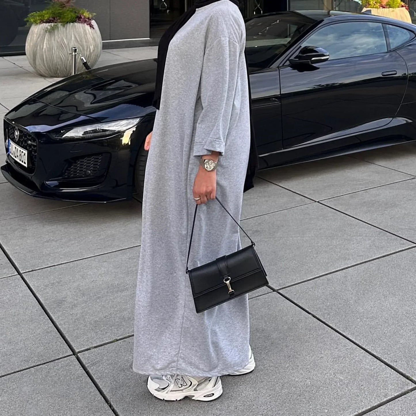 Casual Muslim Abaya Sweatshirt Dress for Women | Modest Daily Wear - FitZone360