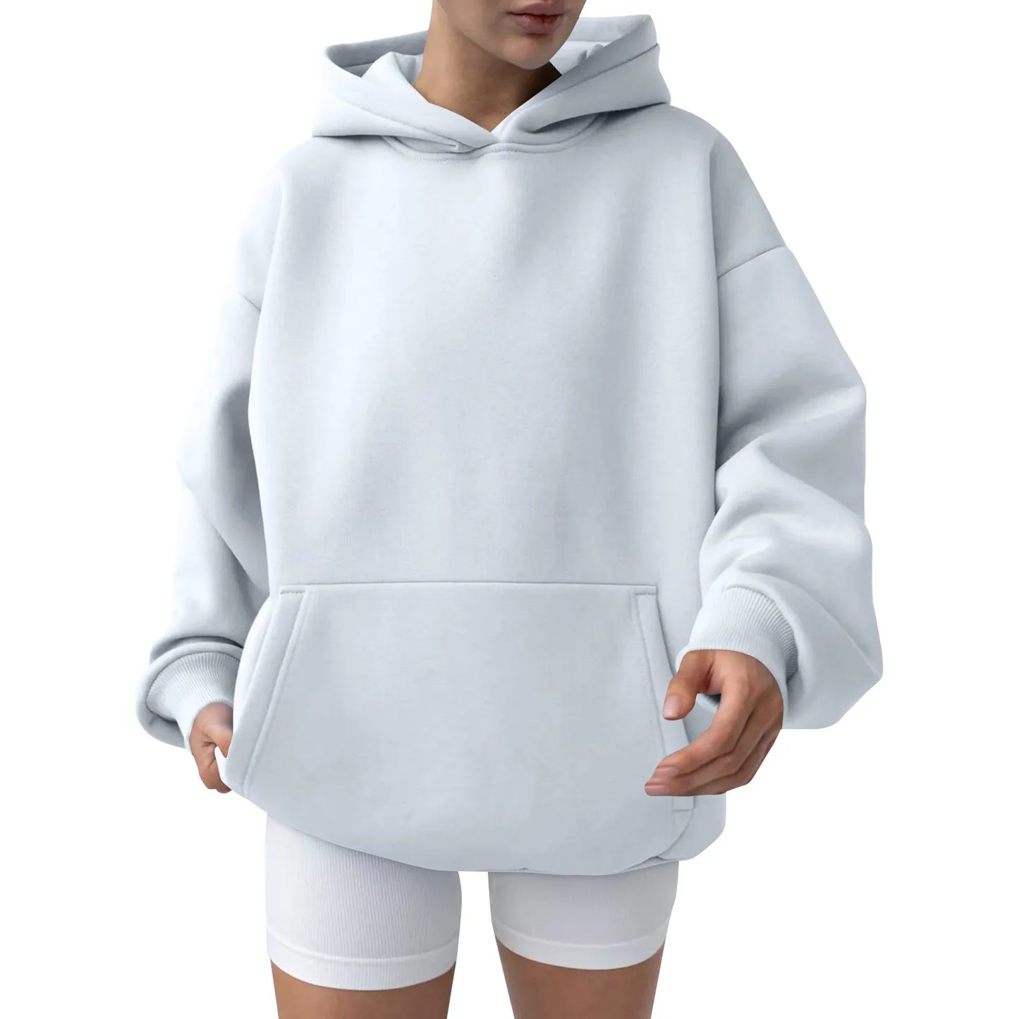 Trendy Solid Color Sports Hoodies | Fleece Sweatshirts for Men & Women | Couple Pullover for Spring & Autumn - FitZone360
