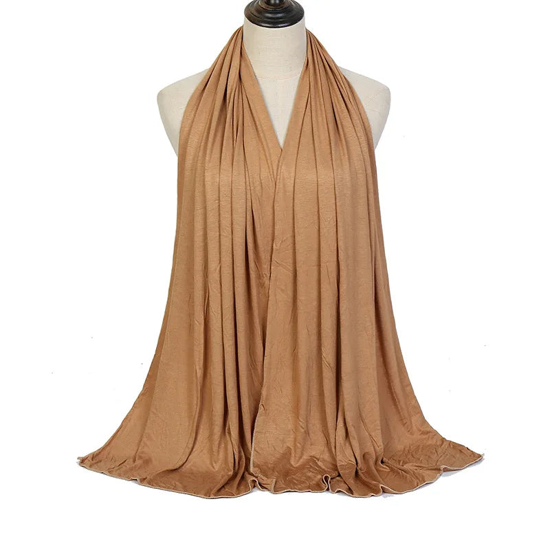 🌙 Soft Modal Cotton Jersey Hijab Scarf – 170x60cm - FitZone360