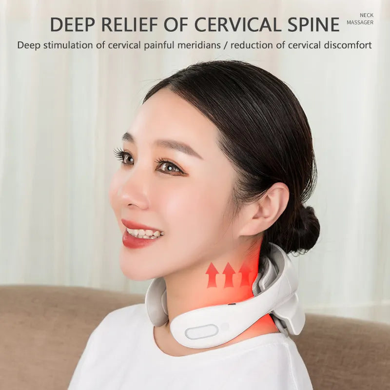 Electric Neck Massager with Magnetic Pulse Therapy - FitZone360
