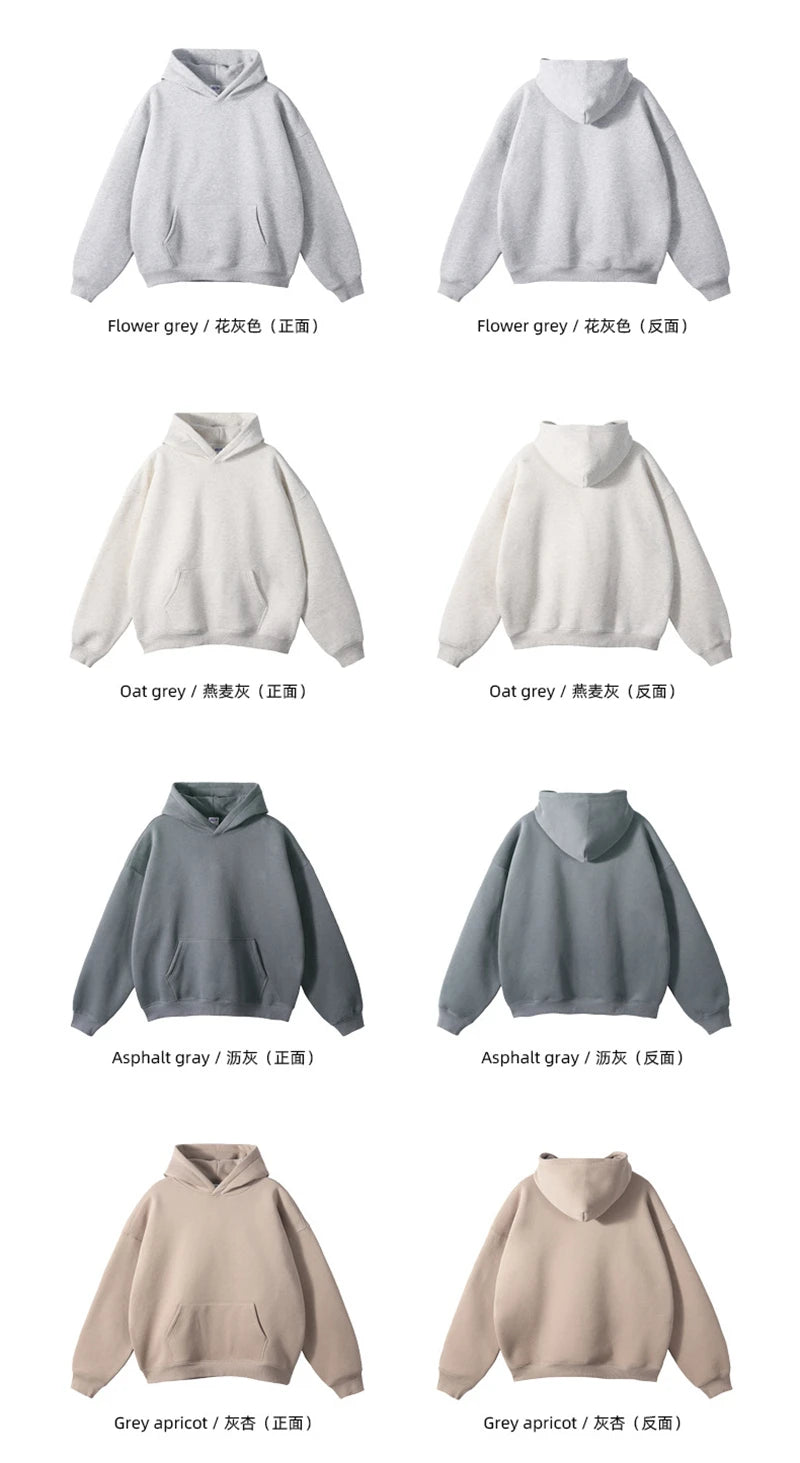 Fleece Hooded Sweatshirt | Unisex Oversized Winter Hoodie Pullover