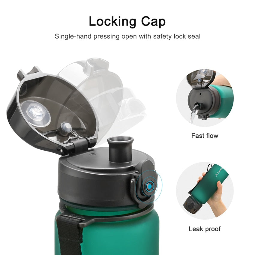 Portable Sports Water Bottle | Leakproof, BPA-Free Plastic Drinkware for Travel & Fitness - FitZone360