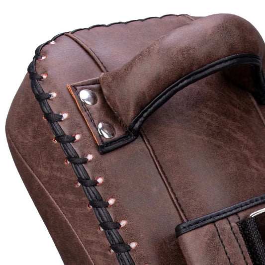 Vintage Brown Muay Thai Kick Pads | Thai Pads for MMA, Kickboxing & Striking - FitZone360