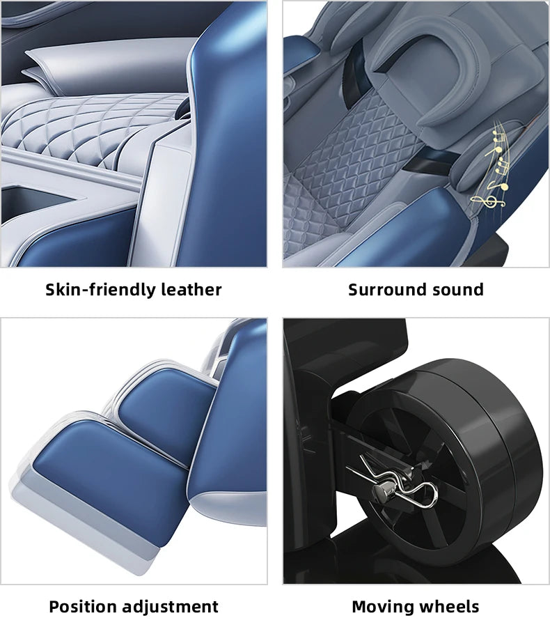 Bugatti Luxury Full-Body Massage Chair | Zero Gravity, Heating & AI Voice Control - FitZone360