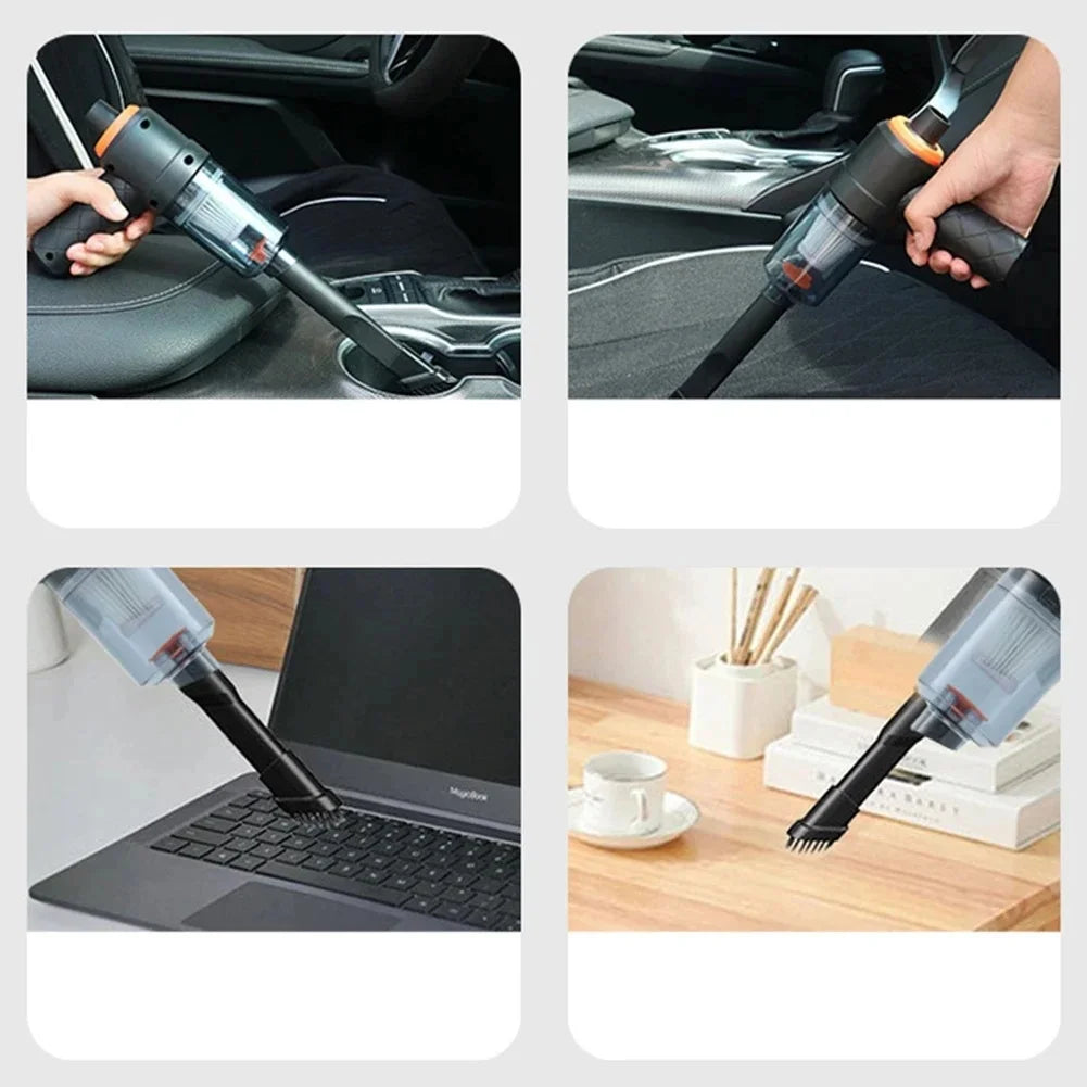 Wireless Car Vacuum Cleaner – 120W High Power, 1200mAh Cordless Handheld Auto Vacuum, Portable & Rechargeable - FitZone360