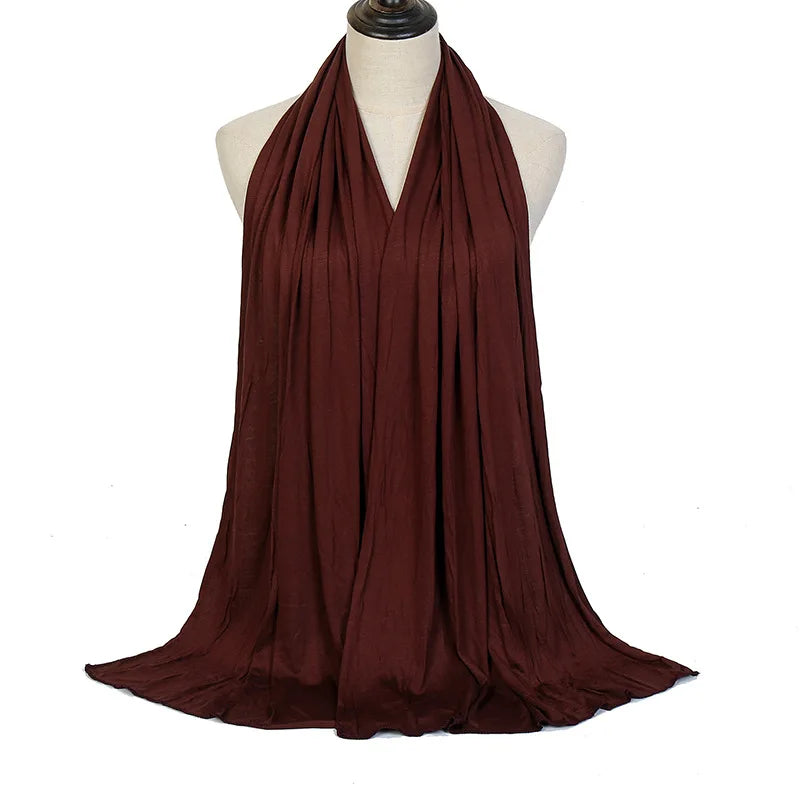 🌙 Soft Modal Cotton Jersey Hijab Scarf – 170x60cm - FitZone360