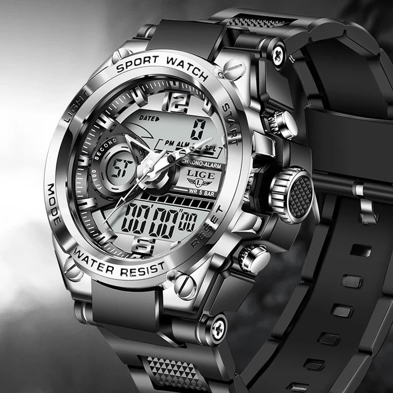Men's and Women's Sports Watch 50m Waterproof LED Quartz Clock - FitZone360