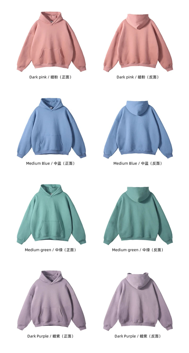 Fleece Hooded Sweatshirt | Unisex Oversized Winter Hoodie Pullover