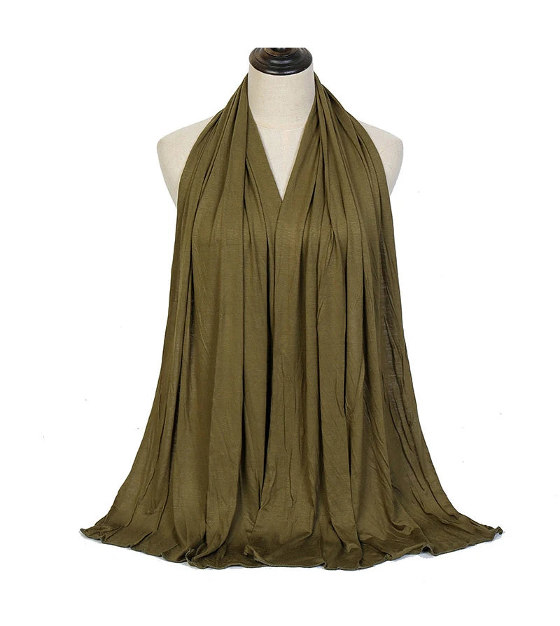 🌙 Soft Modal Cotton Jersey Hijab Scarf – 170x60cm - FitZone360