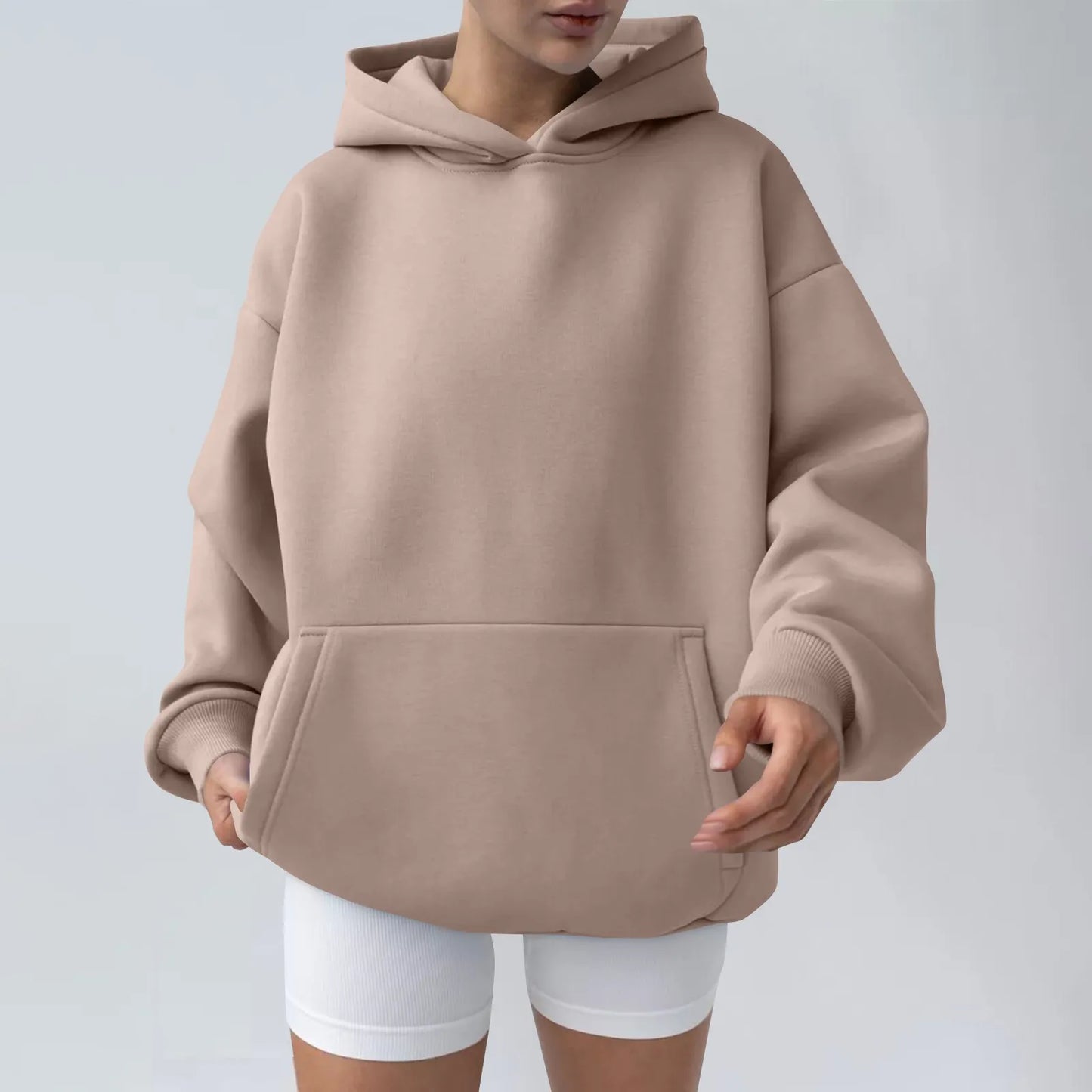 Trendy Solid Color Sports Hoodies | Fleece Sweatshirts for Men & Women | Couple Pullover for Spring & Autumn