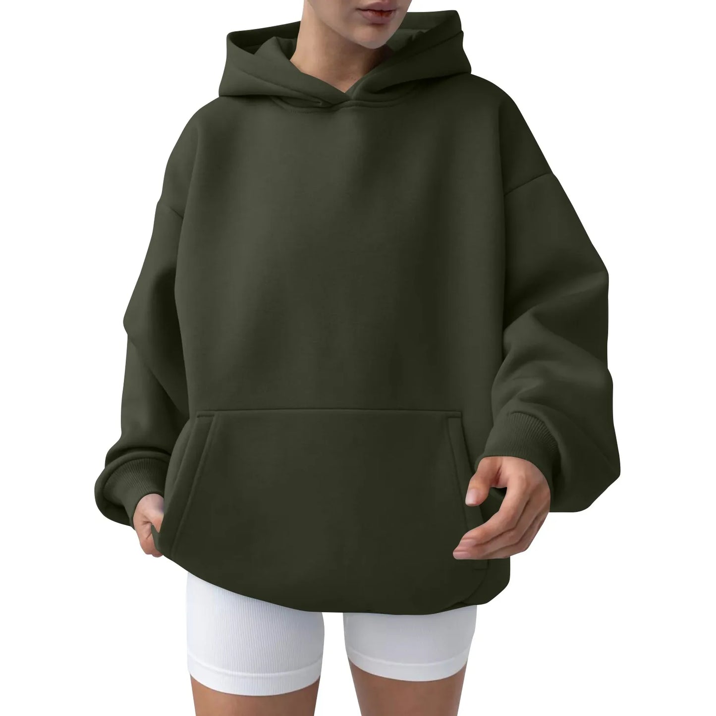 Trendy Solid Color Sports Hoodies | Fleece Sweatshirts for Men & Women | Couple Pullover for Spring & Autumn - FitZone360