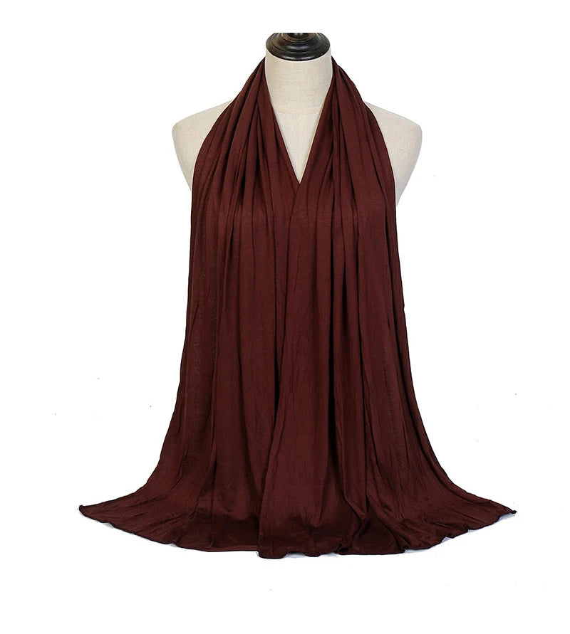 🌙 Soft Modal Cotton Jersey Hijab Scarf – 170x60cm - FitZone360