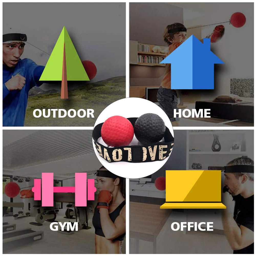 Boxing Reflex Ball – Head-Mounted PU Speed Ball for MMA, Boxing and Muay Thai Training - FitZone360