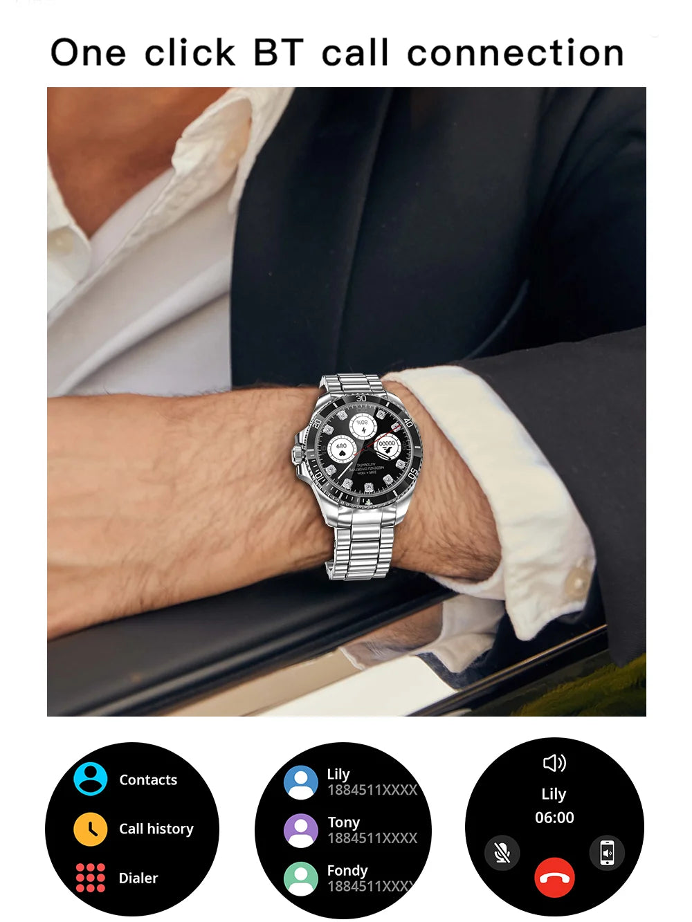 Smartwatch Luxury Rolex-Inspired | 1.43" HD AMOLED, GPS, Bluetooth Call, Health & Fitness Tracker for iOS & Android ⌚🌐 - FitZone360