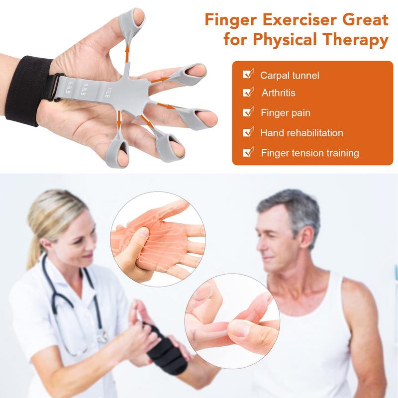 Adjustable Finger Gripper | 6 Resistance Levels - Hand & Grip Strength Trainer - FitZone360