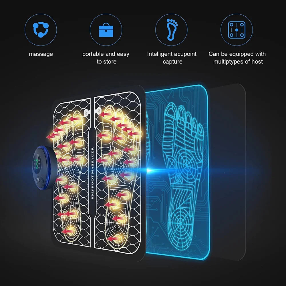 EMS Foot Massager | Feet Stimulation Pain / Swelling Relief - FitZone360