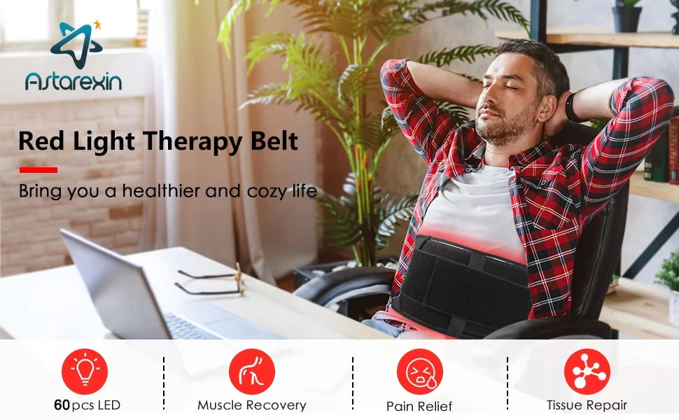 Red Light Therapy Belt | Discomfort Relief & Muscle Recovery Device - FitZone360