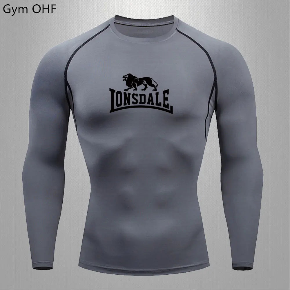 Lonsdale Men's Compression Gym Shirt – Quick-Dry Tight Fit for Fitness & Training - FitZone360