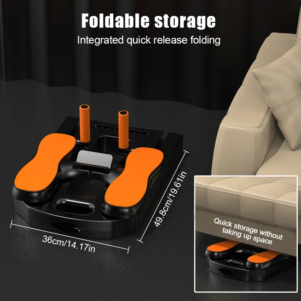Multi-Functional Ab Board with Rollers & Push-Up Handles | Foldable Home Gym Pilates Machine