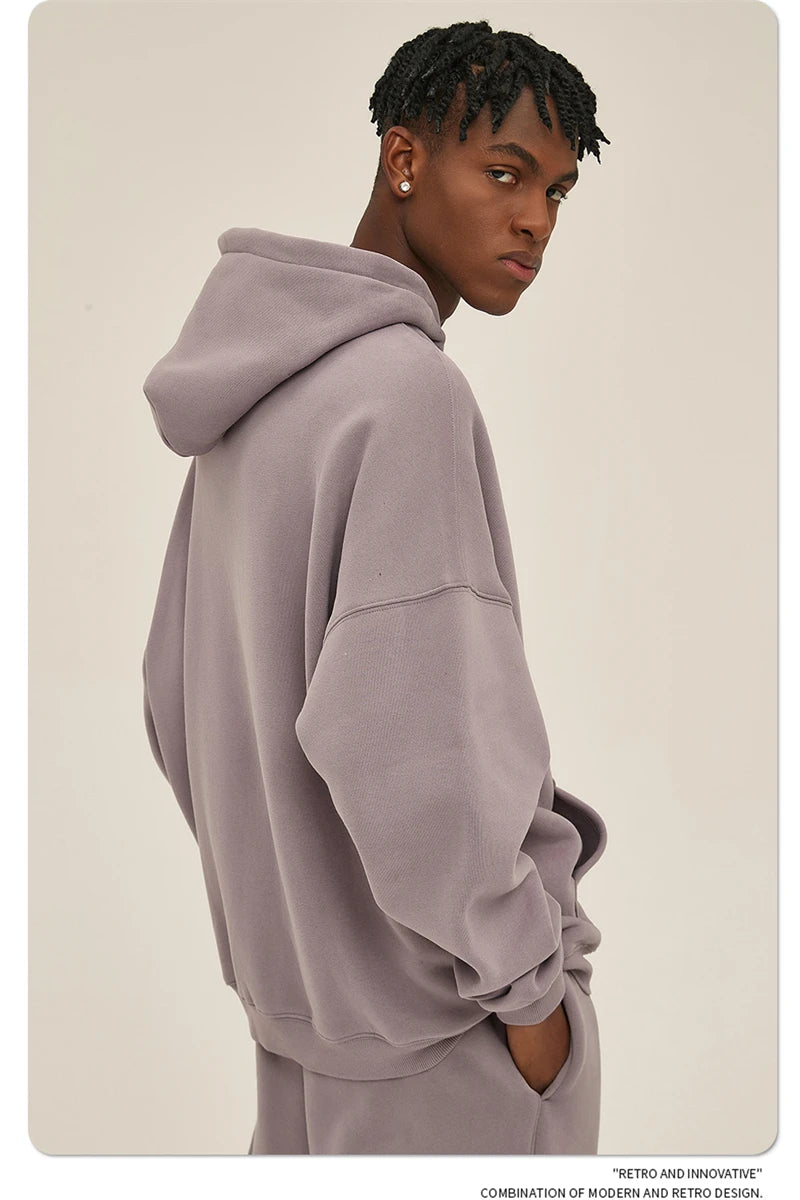 Fleece Hooded Sweatshirt | Unisex Oversized Winter Hoodie Pullover