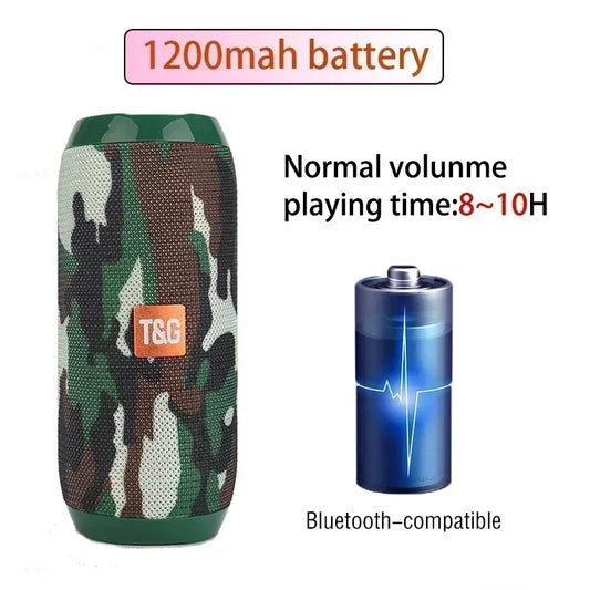 Portable Bluetooth Speaker | Waterproof Outdoor Subwoofer with FM & TF Support - FitZone360