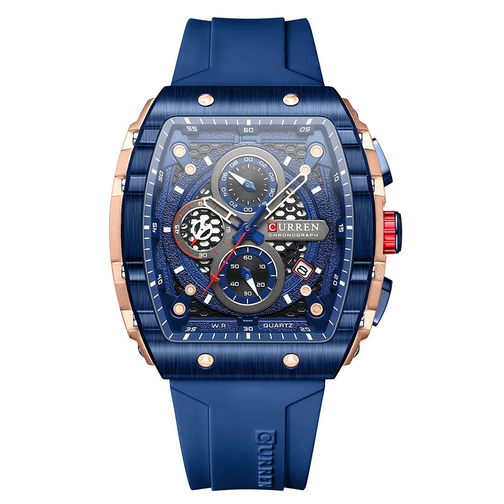 Top Brand Men's Watches | Luxury Square Quartz Wristwatch - FitZone360
