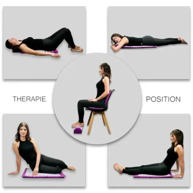 Massage Yoga Mat for Back Pain Relief, Needle Yoga Massage Mat with Acupressure - FitZone360
