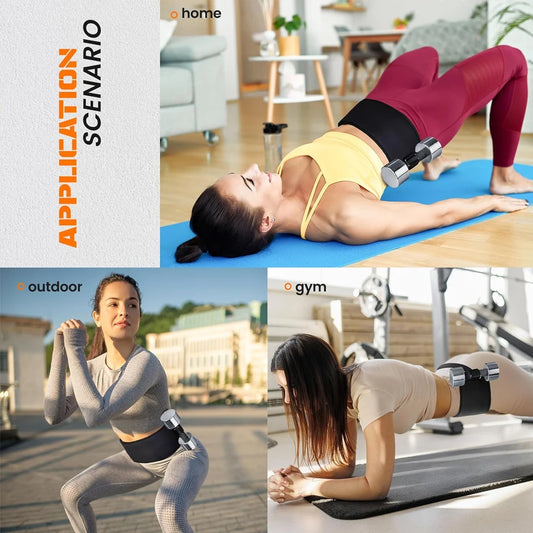 Hip Thrust Belt for Glute Workouts | Supports Dumbbells, Kettlebells & Plates | Home & Gym Fitness Accessory - FitZone360