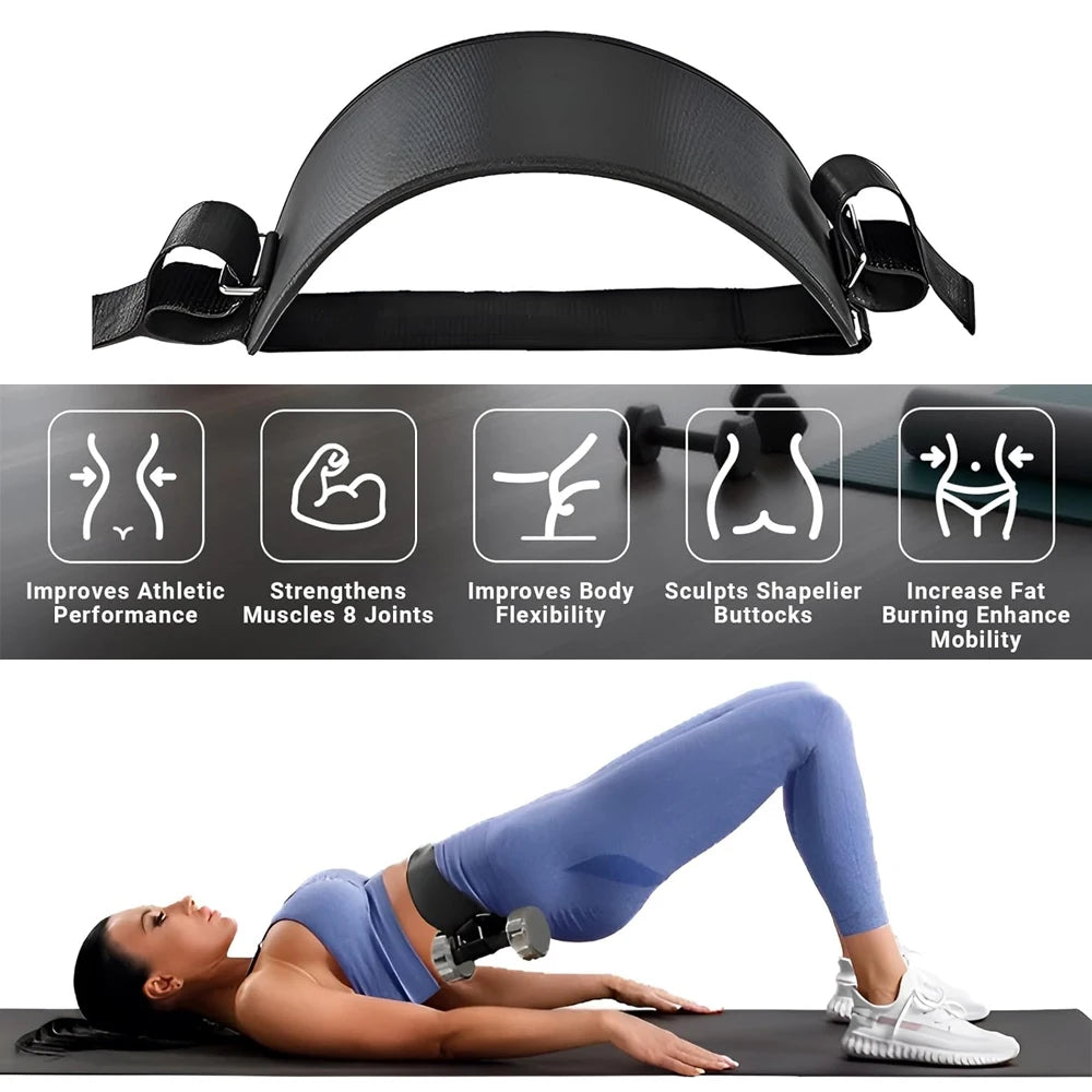 Premium Hip Thrust Belt for Glute Workouts | Supports Dumbbells, Kettlebells & Plates | Home & Gym Fitness Accessory - FitZone360