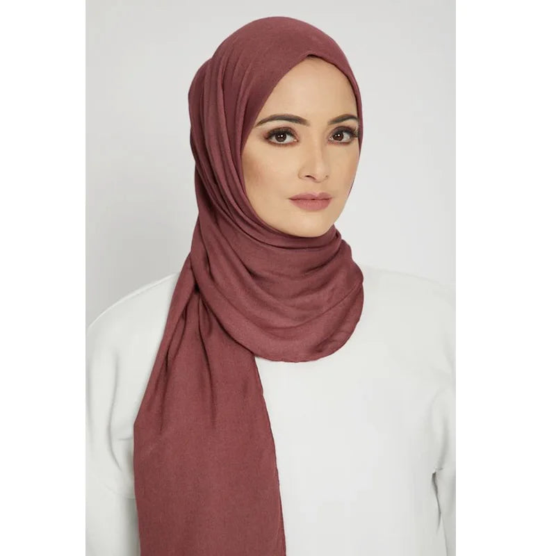 🌙 Soft Modal Cotton Jersey Hijab Scarf – 170x60cm - FitZone360