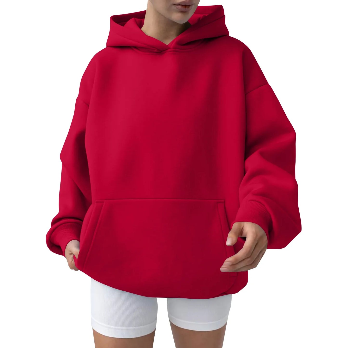 Trendy Solid Color Sports Hoodies | Fleece Sweatshirts for Men & Women | Couple Pullover for Spring & Autumn - FitZone360